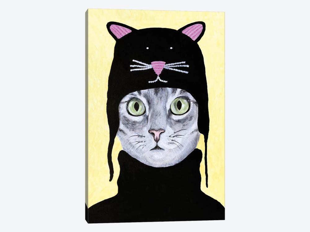 Cat With Cat Hat by Coco de Paris 1-piece Canvas Artwork