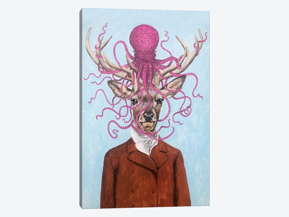Deer With Octopus by Coco de Paris 1-piece Art Print