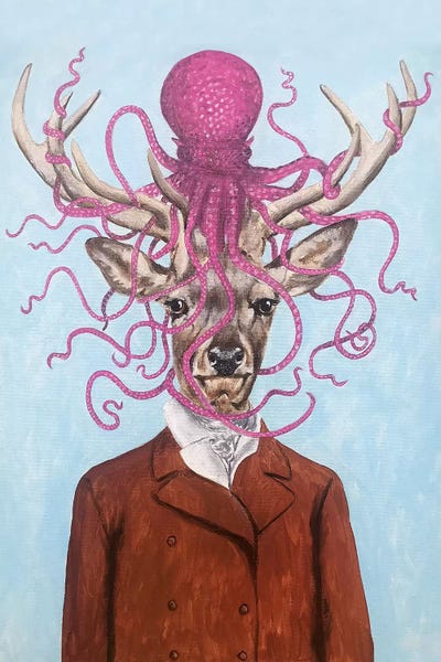 Octopi: Deer With Octopus by Coco de Paris