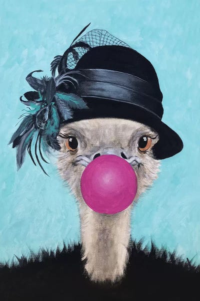 Ostriches: Ostrich With Bubblegum by Coco de Paris