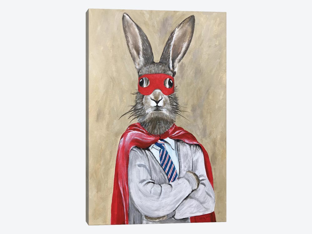 Rabbit Superman by Coco de Paris 1-piece Canvas Art