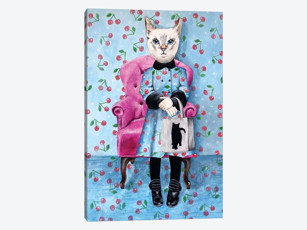 Cat With Cat Bag by Coco de Paris 1-piece Art Print