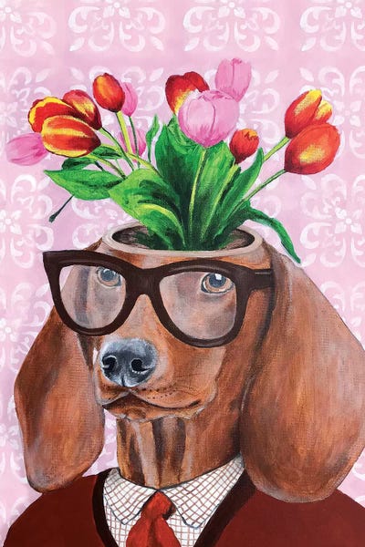 Dachshunds: Daschund Flowers by Coco de Paris