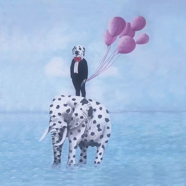 Coco de Paris: Dalmatian With Dalmatian Elephant by Coco de Paris