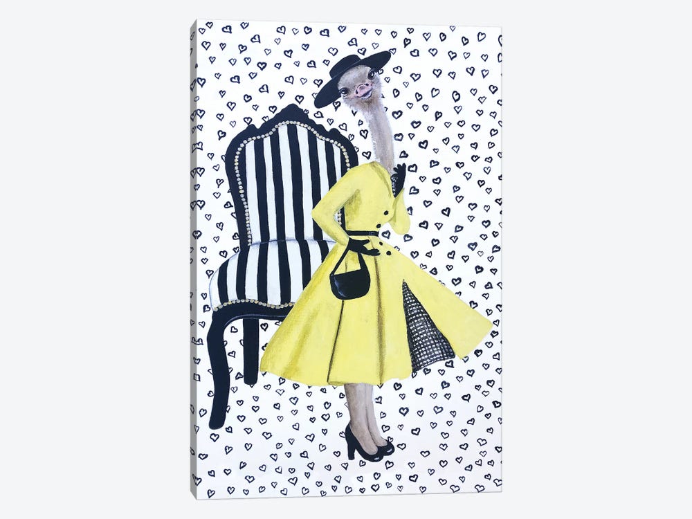 Fashion Ostrich by Coco de Paris 1-piece Canvas Print