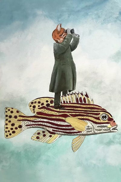 Cat Fish by Coco de Paris canvas print