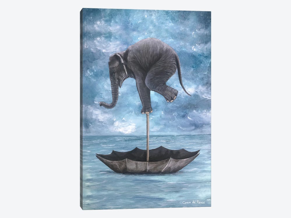 Elephant In Balance by Coco de Paris 1-piece Art Print