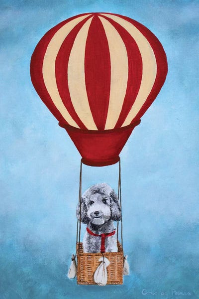 Poodles: Poodle With Hot Airballoon by Coco de Paris