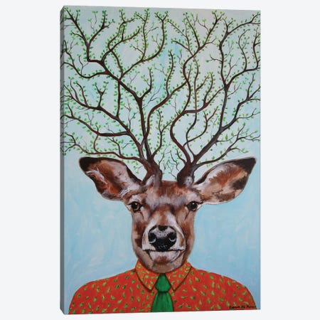 Deer Tree Canvas Print #COC32} by Coco de Paris Art Print