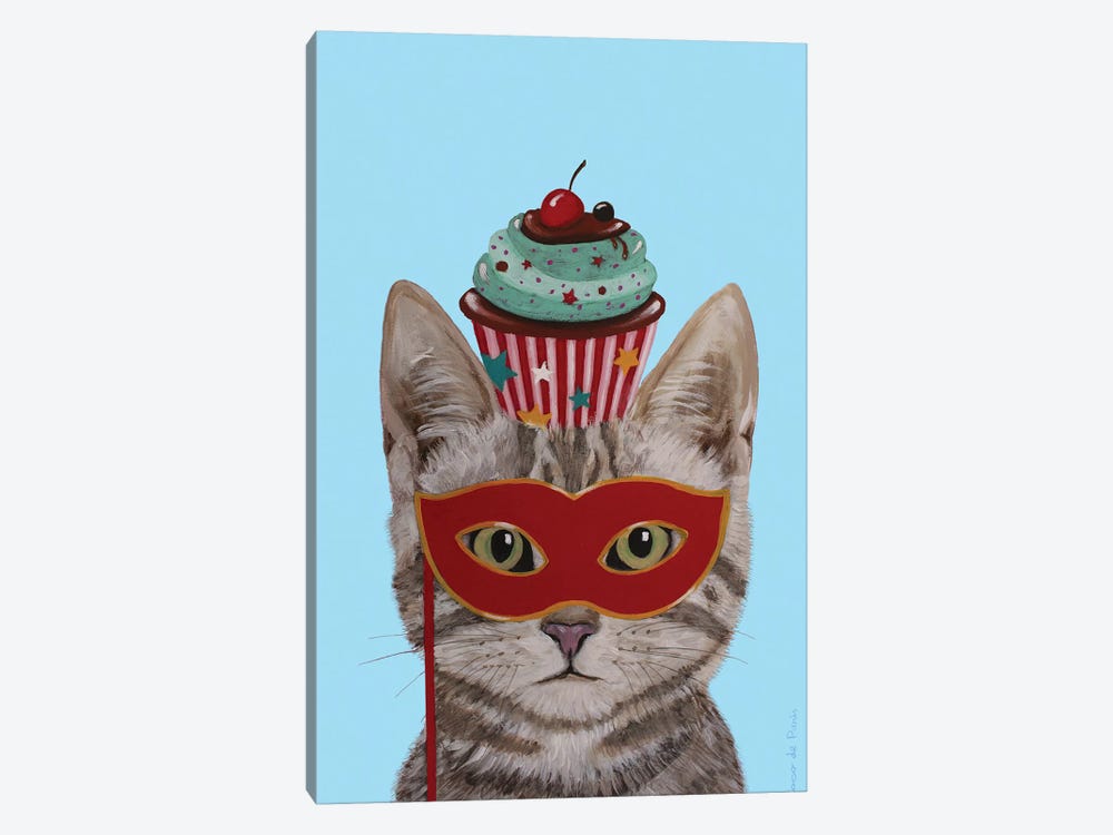 Cat With Cupcake by Coco de Paris 1-piece Canvas Art Print