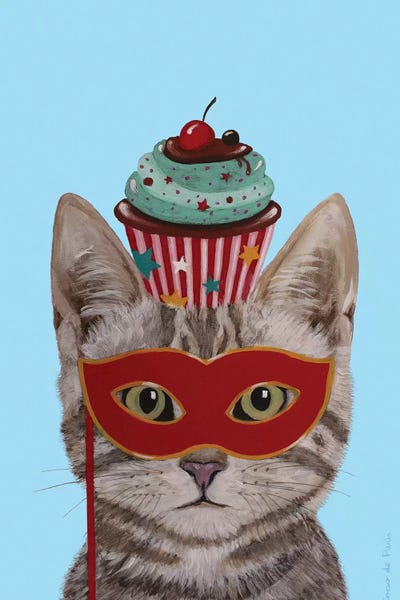 Tabbies: Cat With Cupcake by Coco de Paris