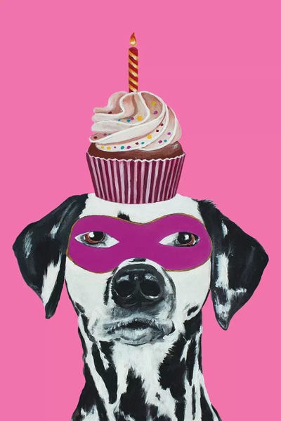 Dalmatian With Cupcake by Coco de Paris metal wall art