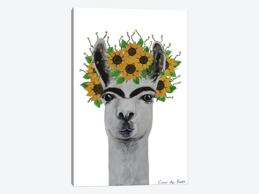 Frida Kahlo Llama by Coco de Paris 1-piece Canvas Artwork