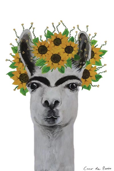 Llamas & Alpacas: Frida Kahlo Llama by Coco de Paris