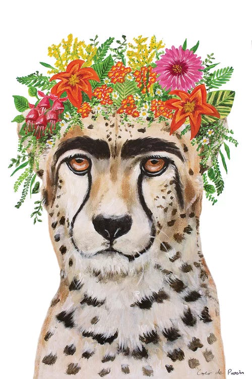 Frida Kahlo Cheetah White