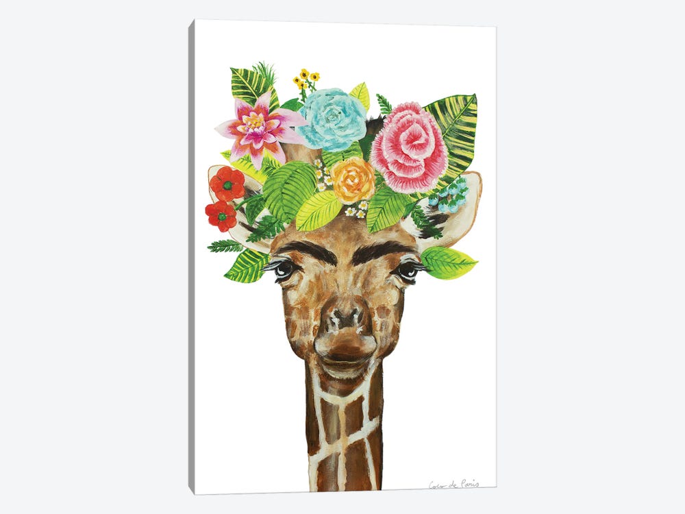 Frida Kahlo Giraffe White by Coco de Paris 1-piece Canvas Art