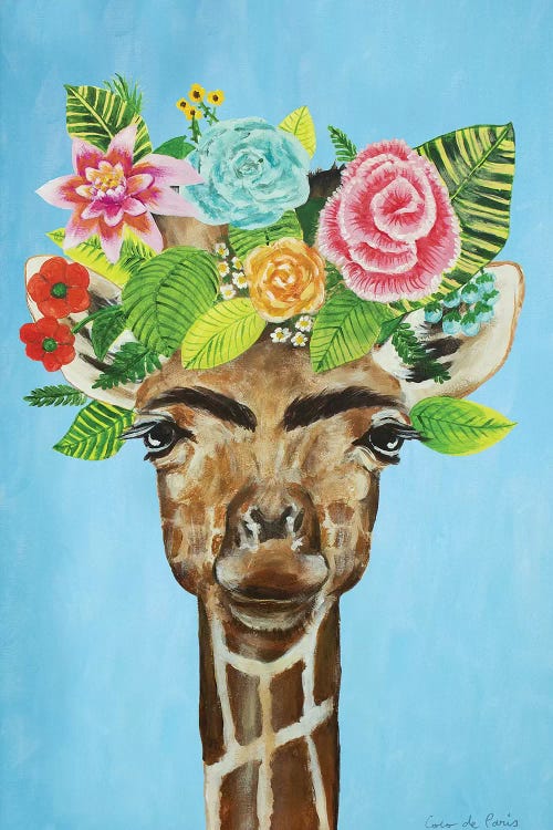 Frida Kahlo Giraffe Blue