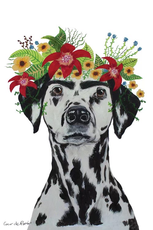 Frida Kahlo Dalmatian White