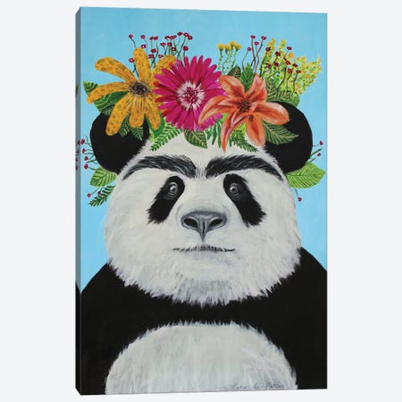 Frida Kahlo Panda Blue Canvas Print #COC378} by Coco de Paris Canvas Wall Art