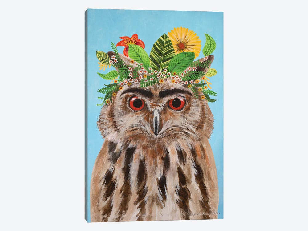Frida Kahlo Owl Blue by Coco de Paris 1-piece Art Print