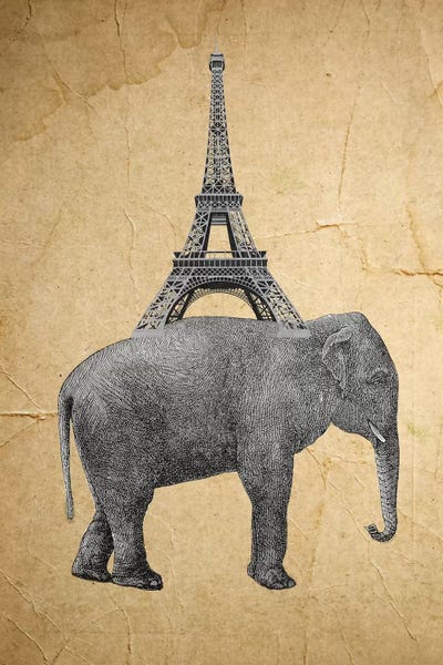 Coco de Paris: Elephant With Eiffel Tower by Coco de Paris