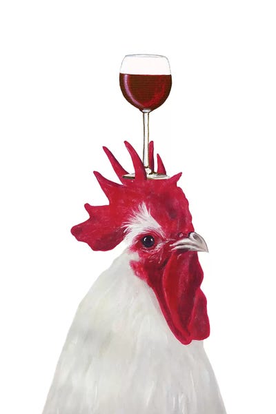 Coco de Paris: Rooster With Wineglass by Coco de Paris