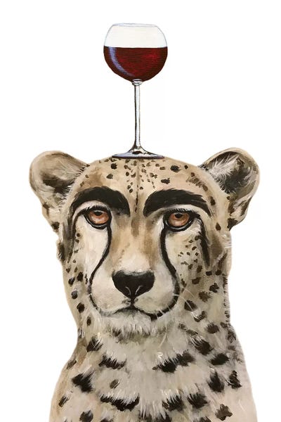 Cheetahs: Cheetah With Wineglass by Coco de Paris