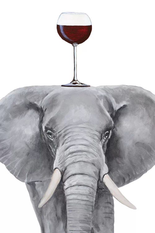 Elephant With Wineglass