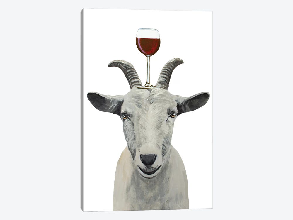 Goat With Wineglass by Coco de Paris 1-piece Canvas Wall Art