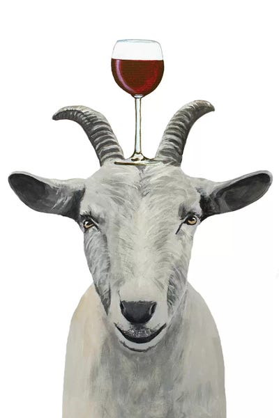 Goats: Goat With Wineglass by Coco de Paris
