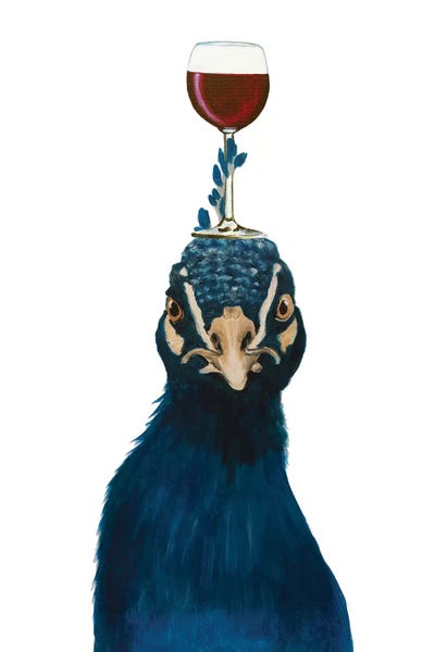 Wine: Peacock With Wineglass by Coco de Paris