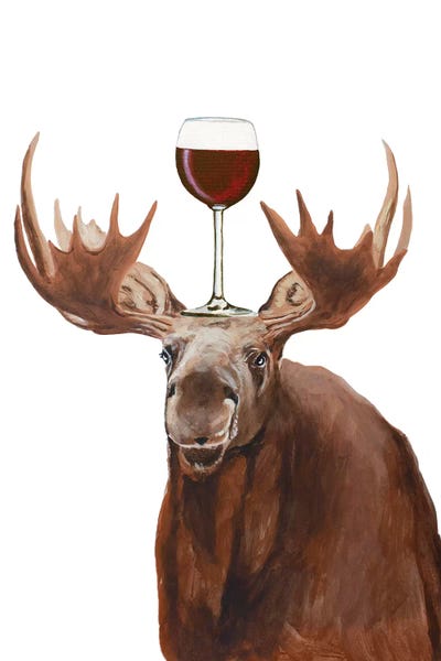Moose: Moose With Wineglass by Coco de Paris