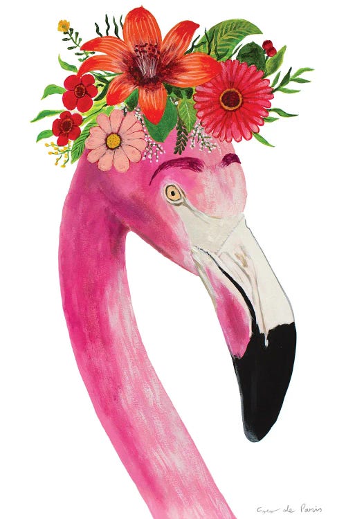 Frida Kahlo Flamingo - Blue