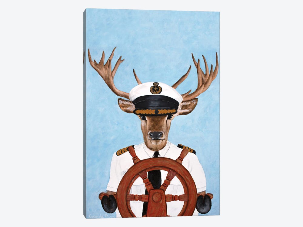 Captain Deer by Coco de Paris 1-piece Canvas Art Print