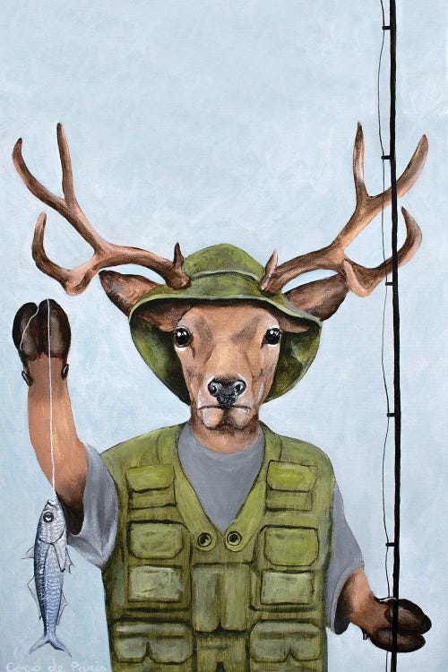 Fisherman Deer by Coco de Paris wall art