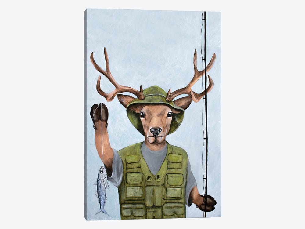 Fisherman Deer by Coco de Paris 1-piece Canvas Art