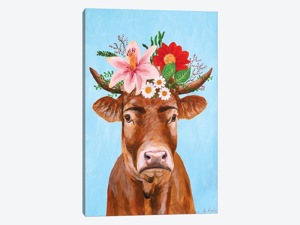 Frida Kahlo Cow by Coco de Paris 1-piece Canvas Artwork