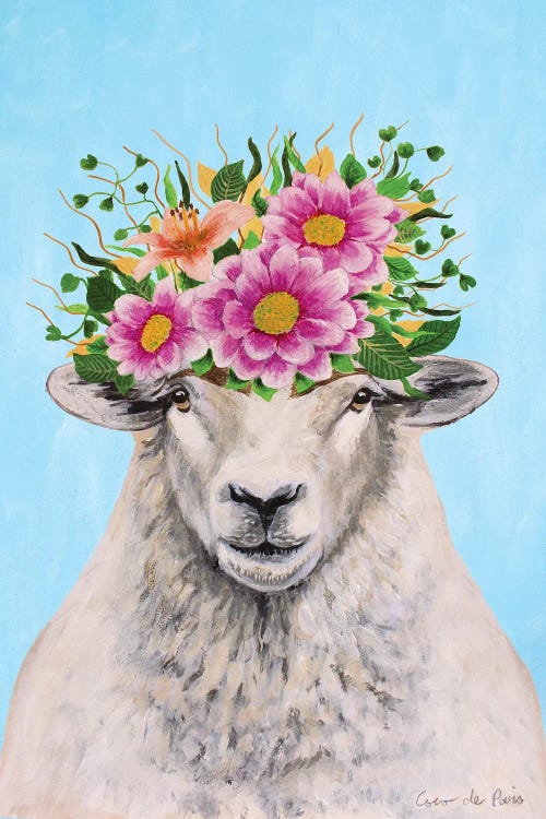 Frida Kahlo Sheep Canvas Art by Coco de Paris | iCanvas