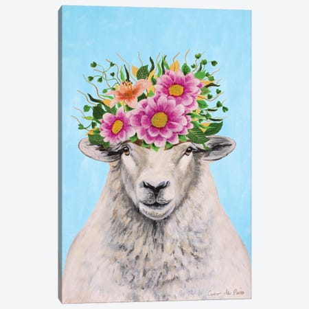 Frida Kahlo Sheep Canvas Print #COC416} by Coco de Paris Canvas Art