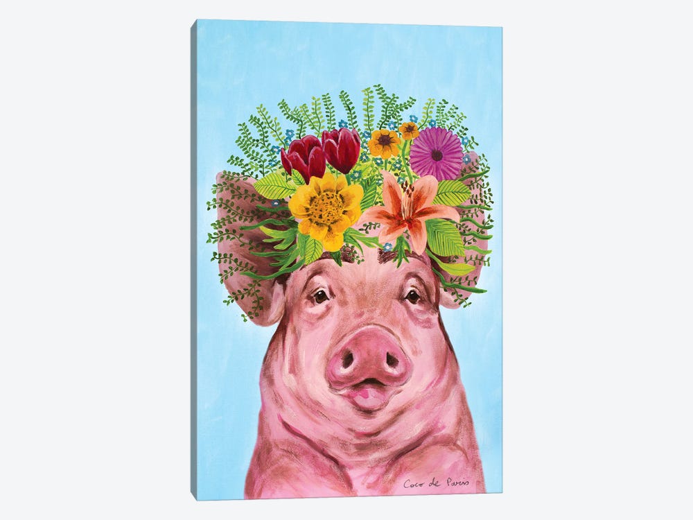 Frida Kahlo Pig by Coco de Paris 1-piece Canvas Art Print