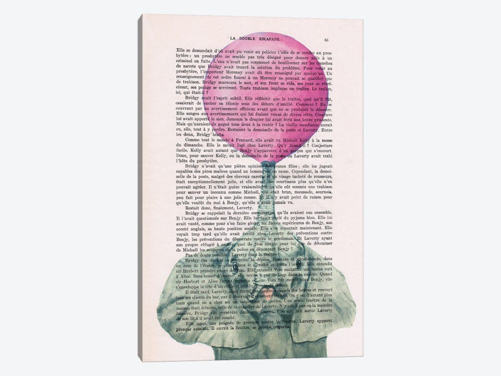 Elephant With Bubblegum II by Coco de Paris 1-piece Canvas Print