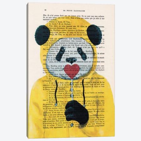 Panda With Lollipop II Canvas Print #COC428} by Coco de Paris Canvas Artwork