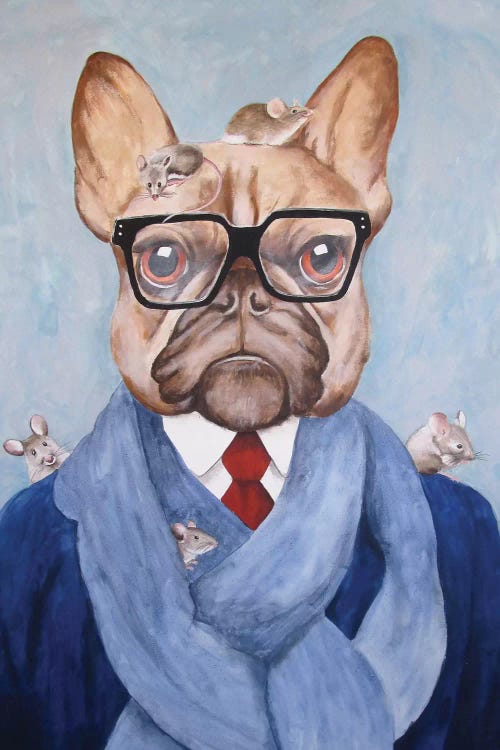 French Bulldog With Mice