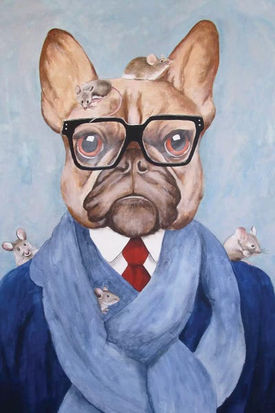 Rodents: French Bulldog With Mice by Coco de Paris