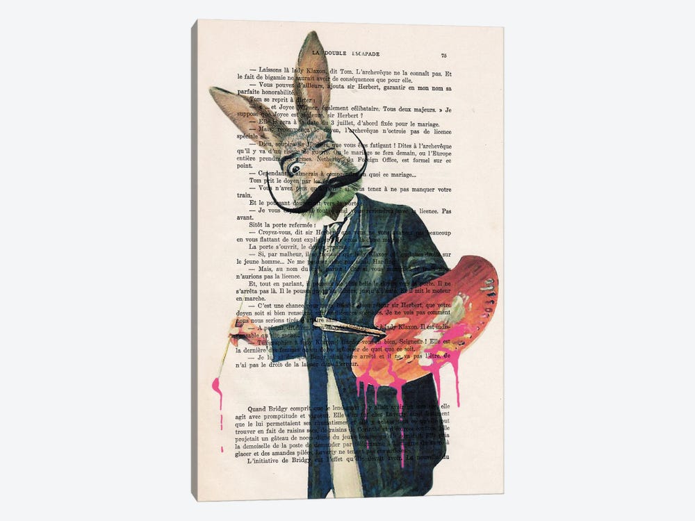 Dali Rabbit Painter by Coco de Paris 1-piece Canvas Art