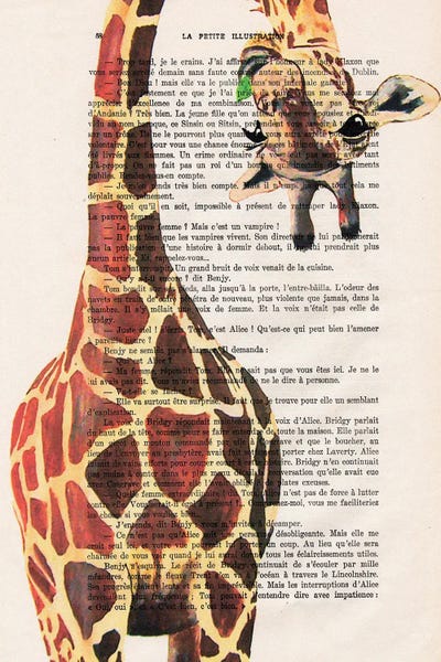 Giraffes: Giraffe Upside Down II by Coco de Paris