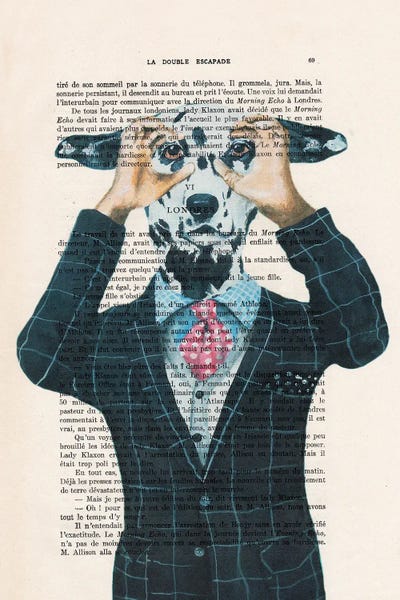 Dalmatian Is Watching You ! by Coco de Paris metal wall art