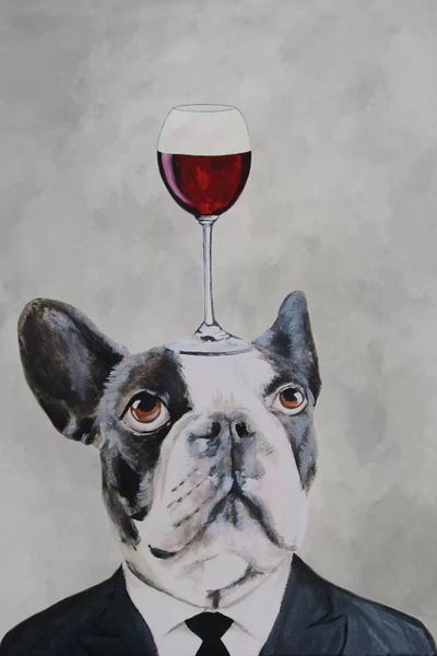 Coco de Paris: French Bulldog With Wineglass by Coco de Paris