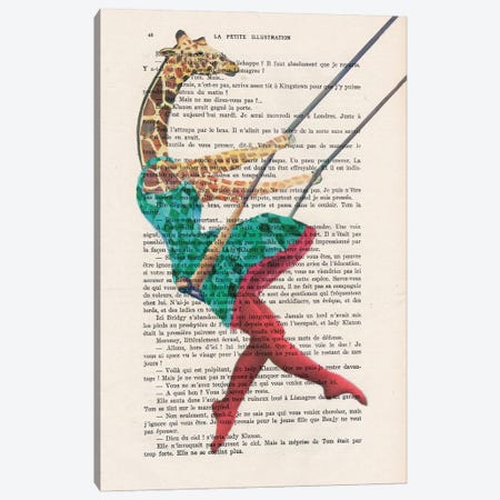 Swinging Giraffe Canvas Print #COC441} by Coco de Paris Canvas Wall Art