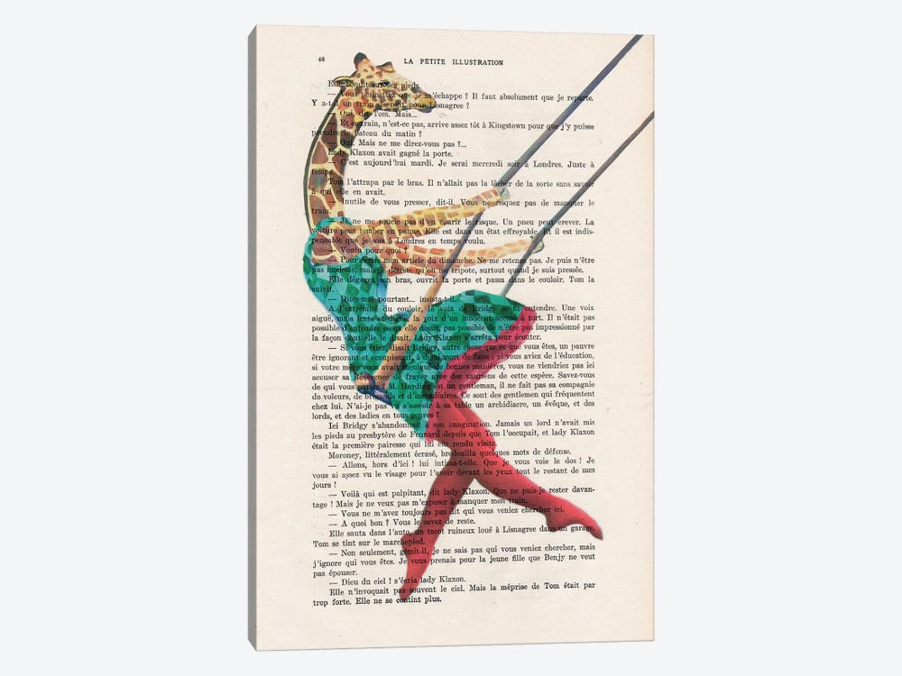Swinging Giraffe by Coco de Paris 1-piece Canvas Art Print
